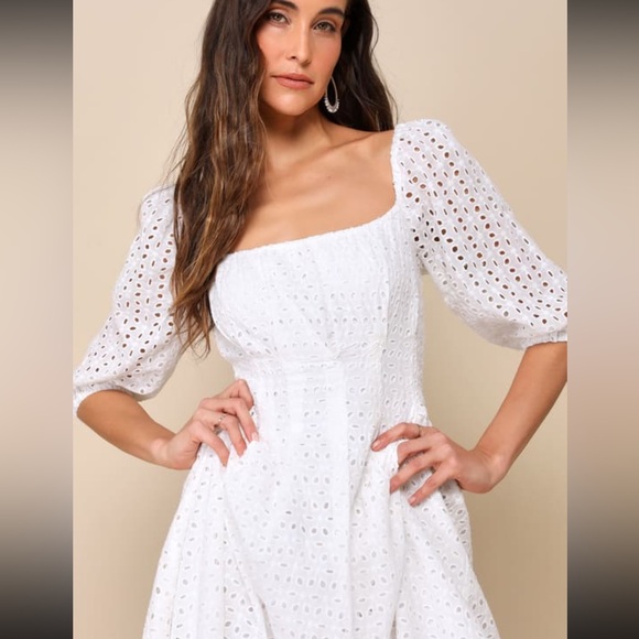 🫧lulus eyelet dress🫧 - Picture 4 of 5